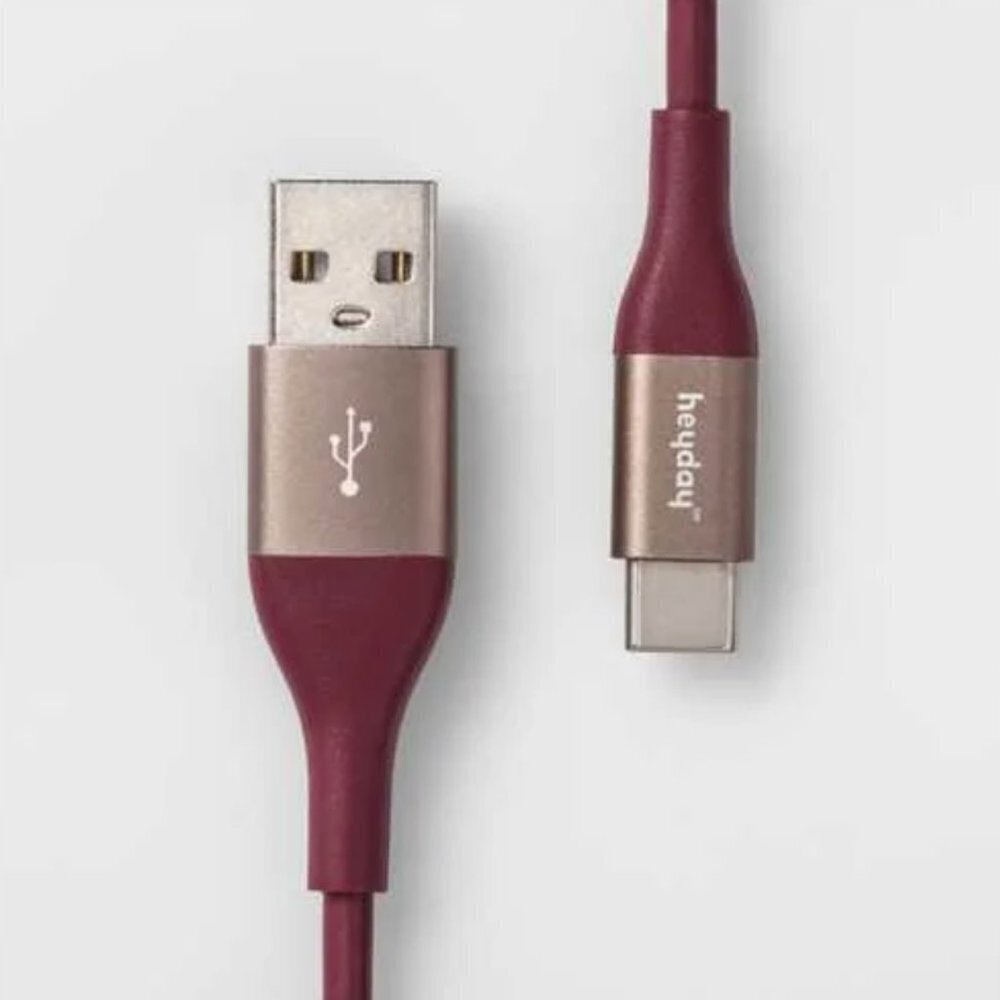 Heyday 6 Foot Lightning USB-C to o USB-A Charging Cable Cord